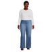 Women's Plus Size Long Sleeve Lightweight Jersey Crew Neck Top, alternative image