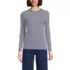 Women's Lightweight Jersey Skimming Long Sleeve Crew Neck T-shirt, Front