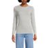 Women's Petite Lightweight Jersey Skimming Long Sleeve Crew Neck T-shirt, Front