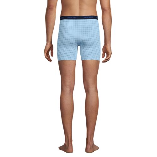  Lands' End Komfort-boxershorts (3er-set), Herren, Größe:52-54 Regular, Blau, Baumwolle/elasthan/baumwolle Modal, By Lands' End 