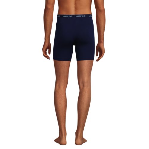  Lands' End Komfort-boxershorts (3er-set), Herren, Größe:44-46 Regular, Blau, Baumwolle/elasthan/baumwolle Modal, By Lands' End 