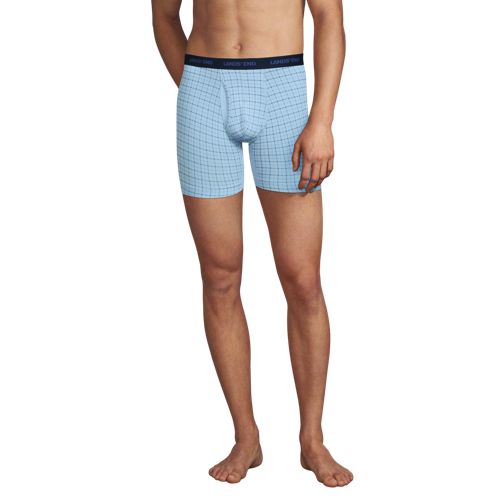  Lands' End Komfort-boxershorts (3er-set), Herren, Größe:52-54 Regular, Blau, Baumwolle/elasthan/baumwolle Modal, By Lands' End 