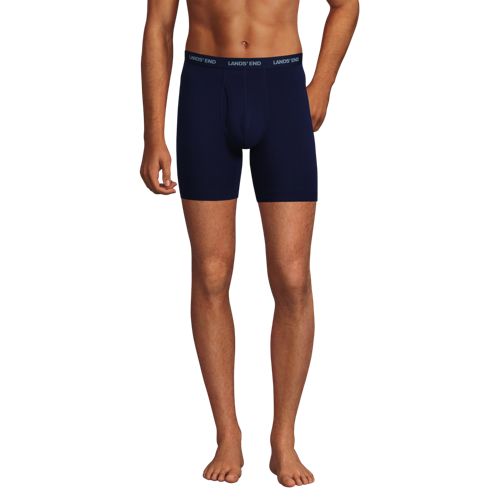  Lands' End Komfort-boxershorts (3er-set), Herren, Größe:44-46 Regular, Blau, Baumwolle/elasthan/baumwolle Modal, By Lands' End 