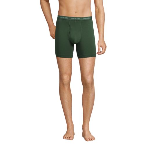  Lands' End Komfort-boxershorts (3er-set), Herren, Größe:44-46 Regular, Grün, Baumwolle/elasthan/baumwolle Modal, By Lands' End 