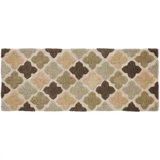 Chesapeake Alloy Moroccan Tile Cotton Anti Skid Bath Runner - primary