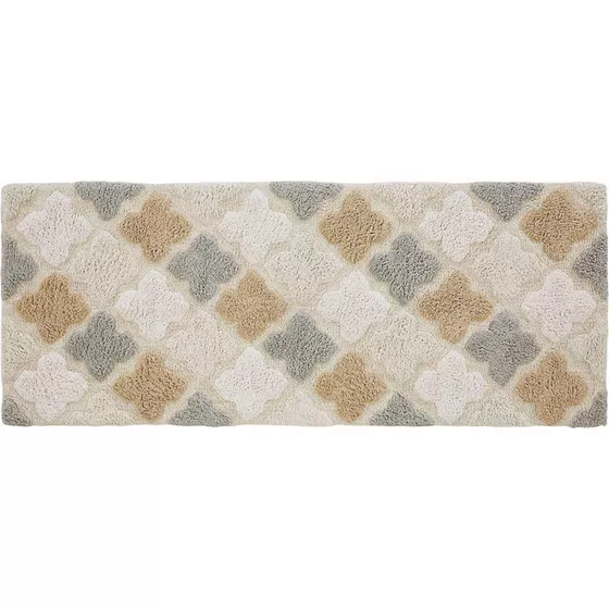 Chesapeake Alloy Moroccan Tile Cotton Anti Skid Bath Runner - primary