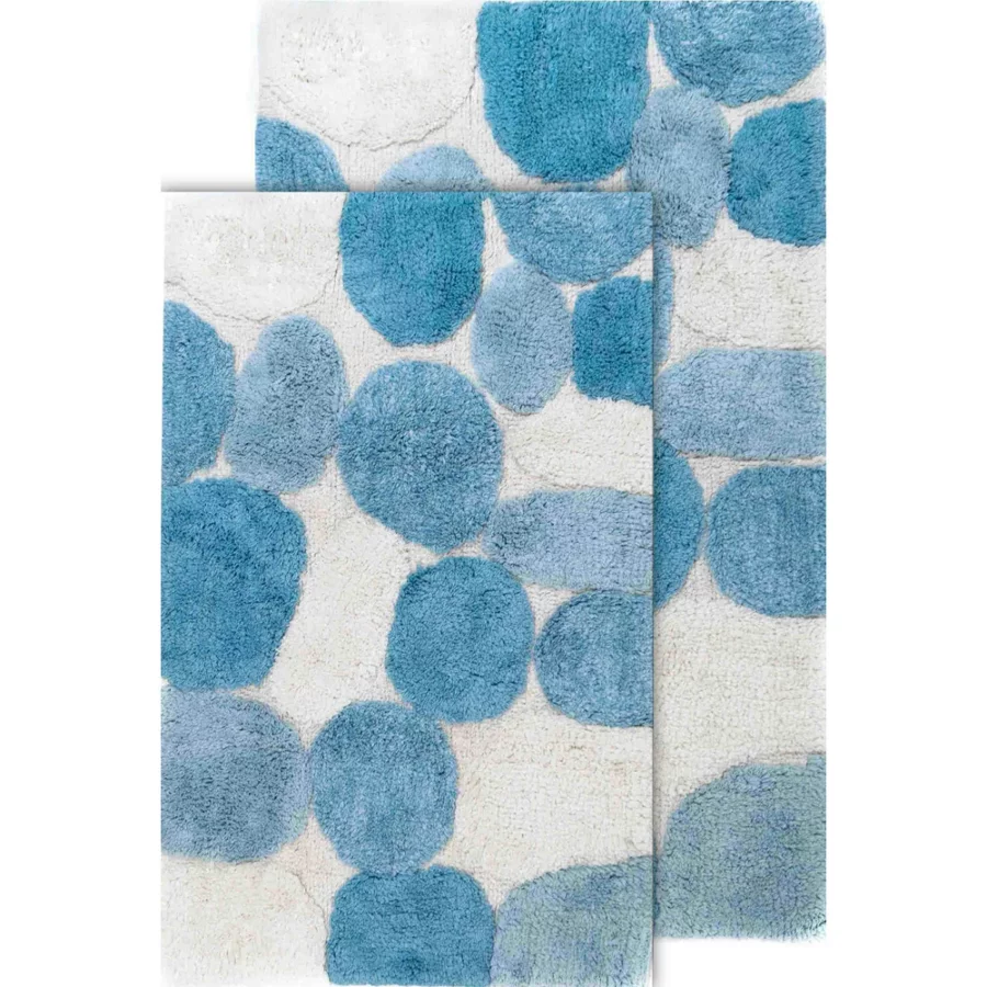 Chesapeake Pebbles Cotton Non Skid Bath Rug   Set Of 2