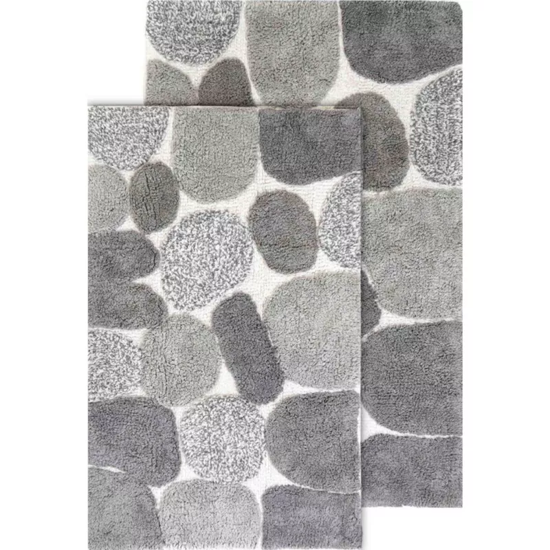 Chesapeake Pebbles Cotton Non-Skid 20''x32'' Bath Rug - Set of 2, alternative image