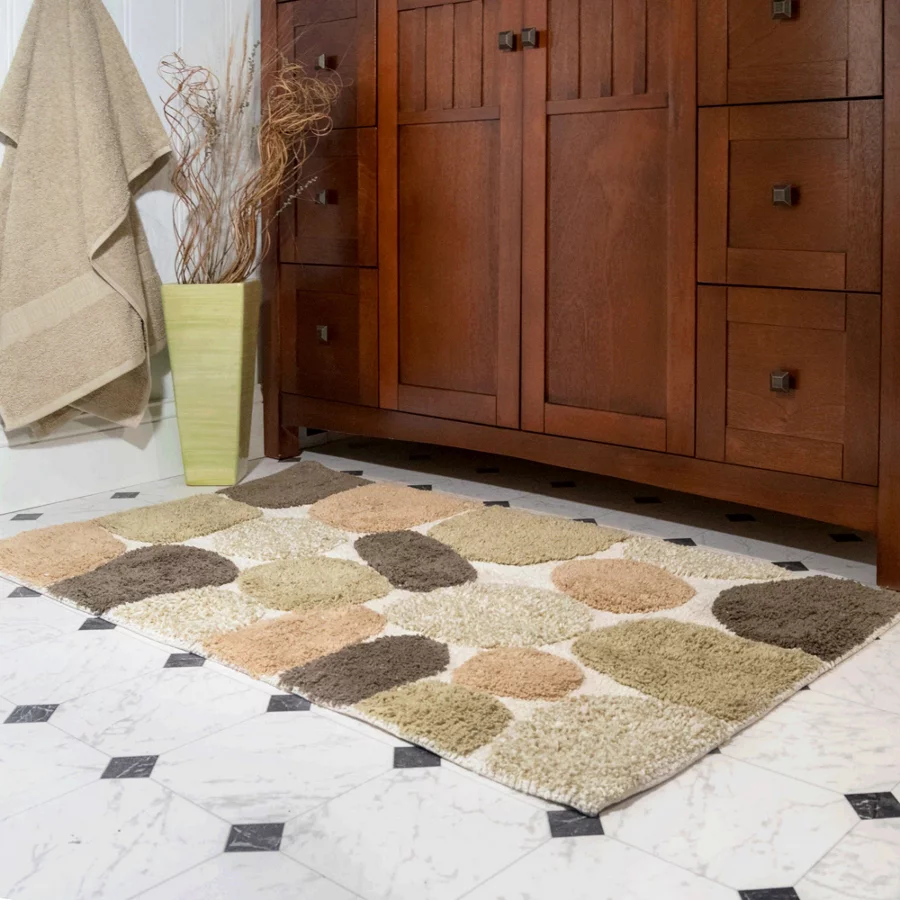 Chesapeake Pebbles Cotton Non Skid Bath Rug   Set Of 2 view 2