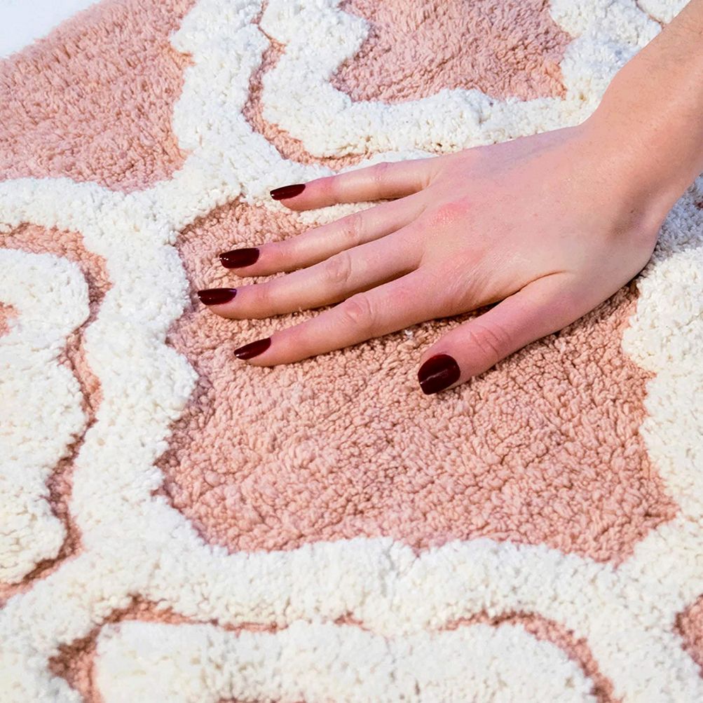 Chesapeake Double Quatrefoil Cotton Anti Skid 2 Piece Bath