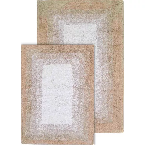 Chesapeake Whitney Ombre 2 Piece Reversible Cotton Bath Rug Set - primary