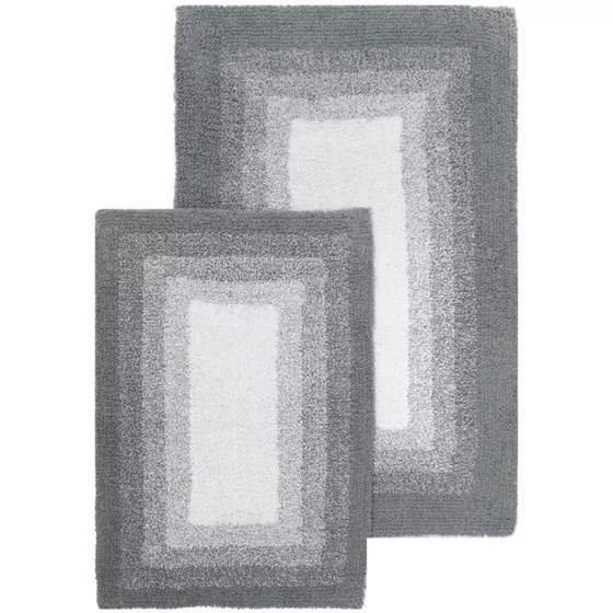 Chesapeake Whitney Ombre 2 Piece Reversible Cotton Bath Rug Set - primary