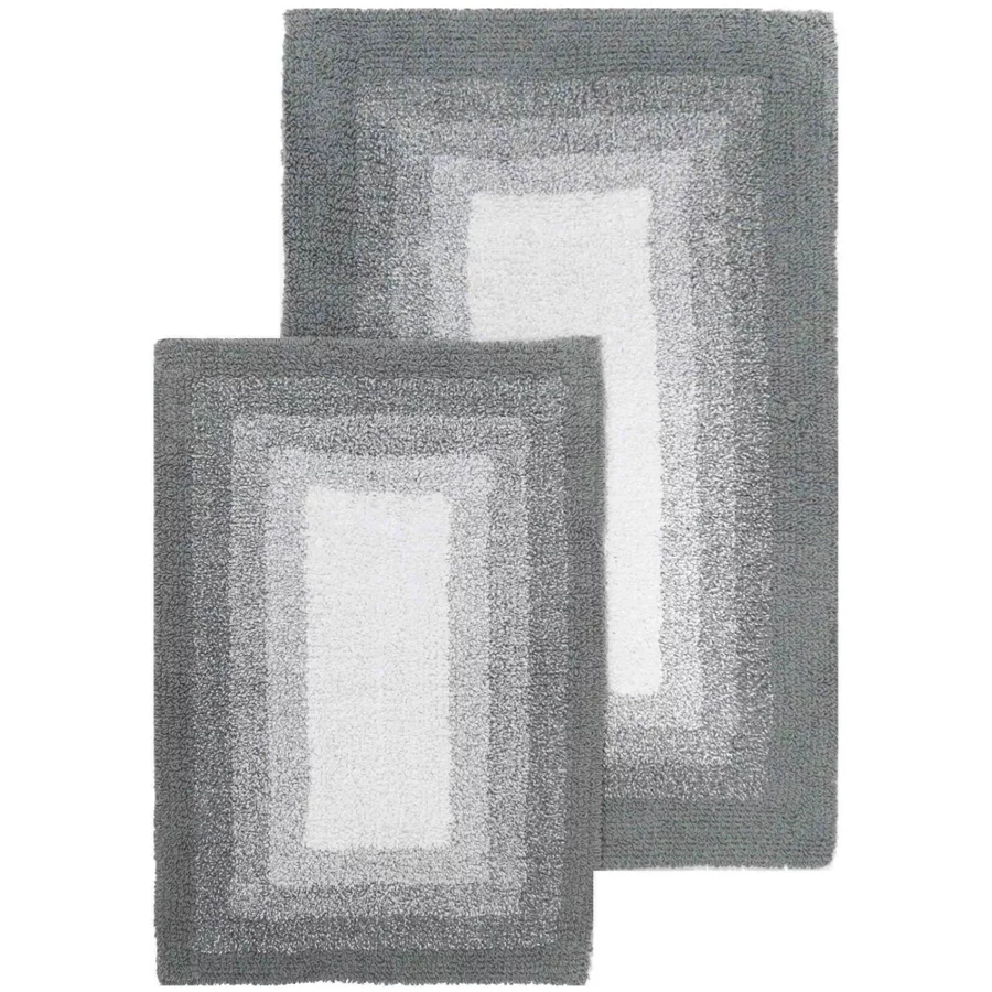 Chesapeake Whitney Ombre 2 Piece Reversible Cotton Bath Rug Set view 1
