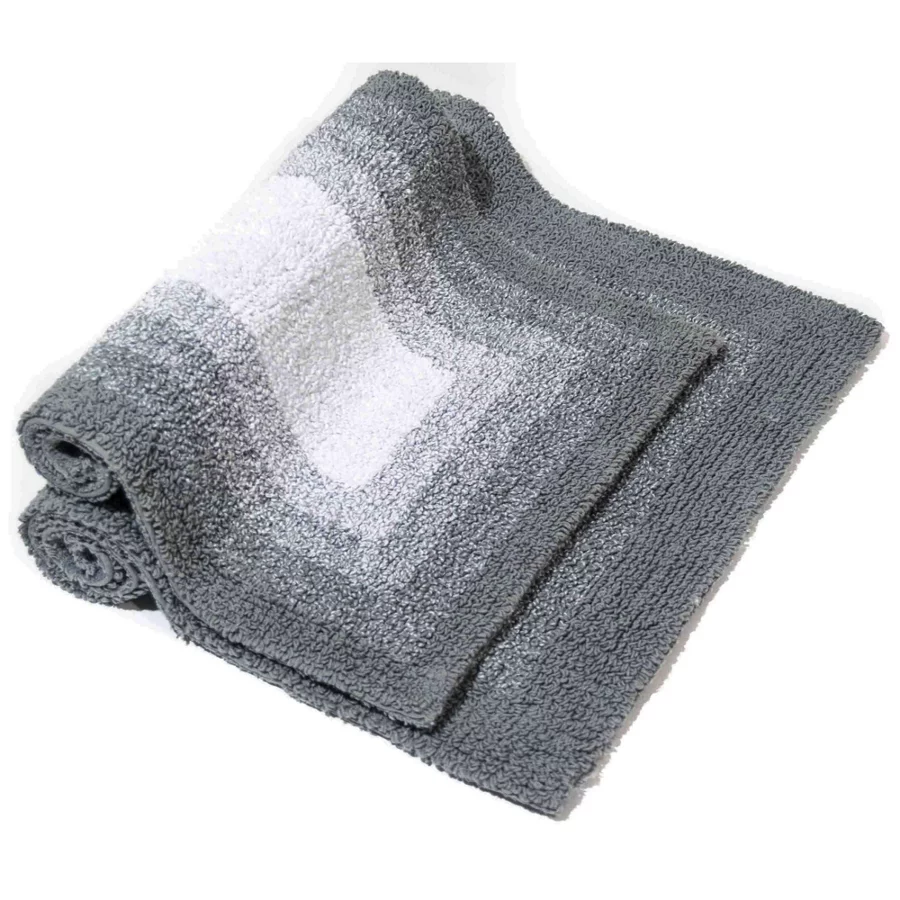 Chesapeake Whitney Ombre 2 Piece Reversible Cotton Bath Rug Set view 3