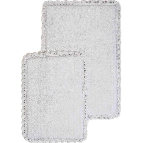 2pc Davenport Geometric Bath Rug Set Tan - Chesapeake