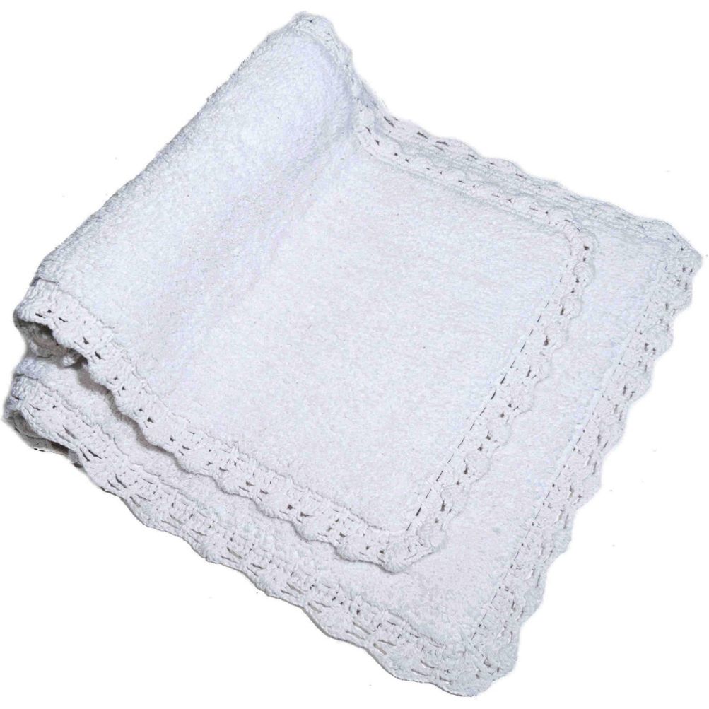 Chesapeake Crochet Cotton Anti Skid 2 Piece Bath Rug Set