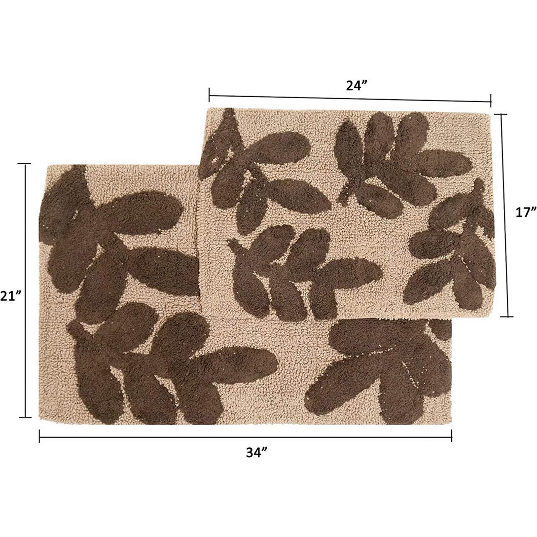 Chesapeake Monte Carlo Cotton Anti Skid 2 Piece Bath Rug Set