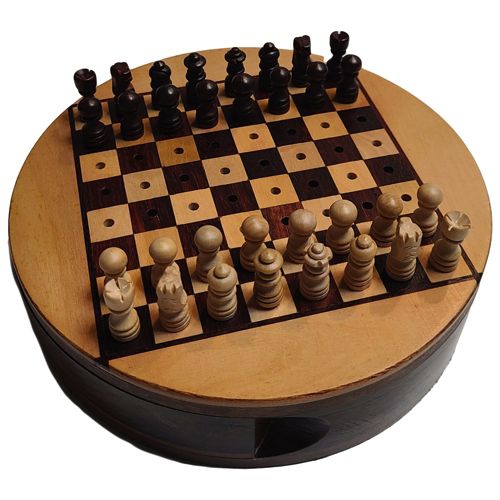 Deluxe Chess Board with Storage Drawers – Camphor Wood 19 in.