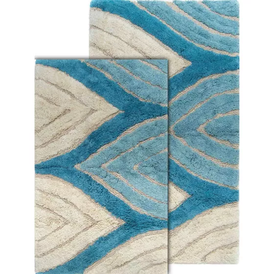 Chesapeake Davenport Cotton Anti Skid 2 Piece Bath Rug Set - primary