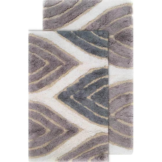 Chesapeake Davenport Cotton Anti Skid 2 Piece Bath Rug Set - primary
