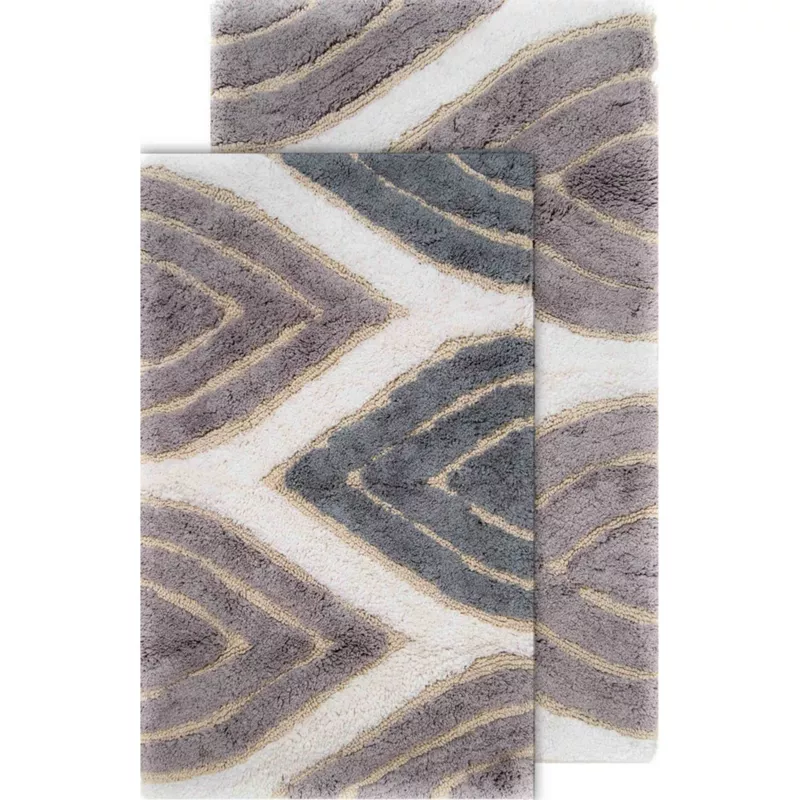 Chesapeake Davenport Cotton Anti Skid 2 Piece Bath Rug Set, alternative image