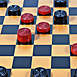 WE Games Solid Wood Checkers Set, alternative image