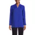 Women's Petite Long Sleeve Vneck Crepe Tunic, Front