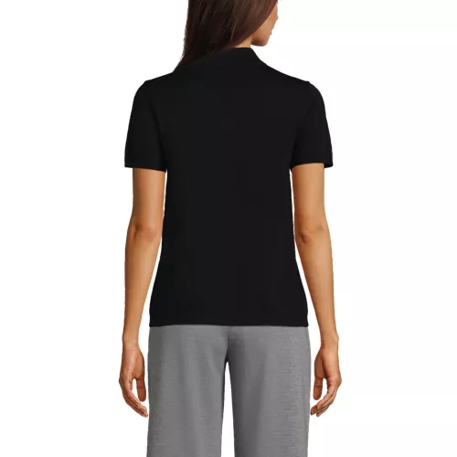 Women's Cotton Modal Half Sleeve Mock Neck Pullover Sweater, Back