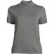 Women's Cotton Modal Half Sleeve Mock Neck Pullover Sweater, Front