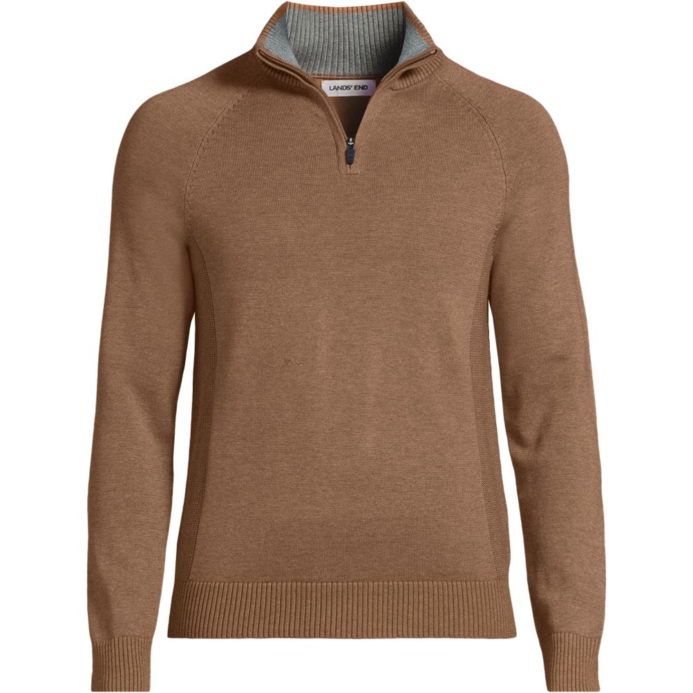 School Uniform Unisex Cotton Modal Quarter Zip Sweater | Lands' End
