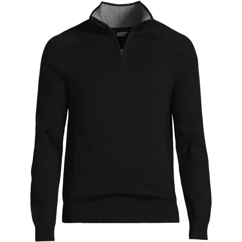 Unisex Cotton Modal Quarter Zip Sweater, Front
