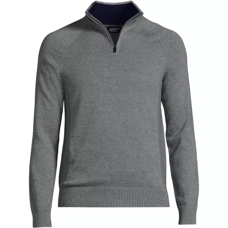 Unisex Cotton Modal Quarter Zip Sweater, Front