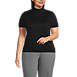 Women's Plus Size Cotton Modal Half Sleeve Mock Neck Pullover Sweater, Front