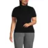 Women's Plus Size Cotton Modal Half Sleeve Mock Neck Pullover Sweater, Front