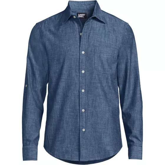 Men's Roll Sleeve Chambray Shirt - primary