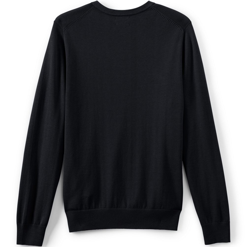 Unisex Cotton Modal Vneck Pullover Sweater | Lands' End