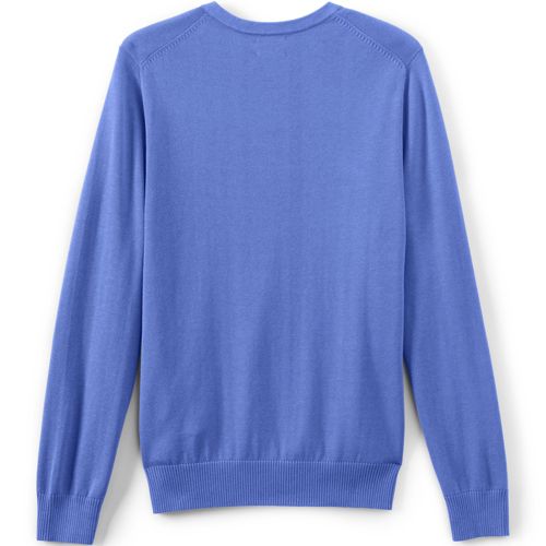 Unisex Cotton Modal V-neck Pullover Sweater | Lands' End Business
