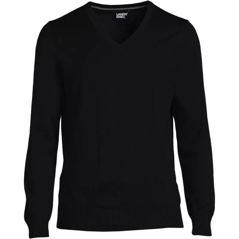 Unisex Cotton Modal V-neck Pullover Sweater, Front