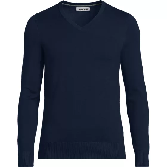 School Uniform Unisex Cotton Modal V-neck Pullover Sweater - primary