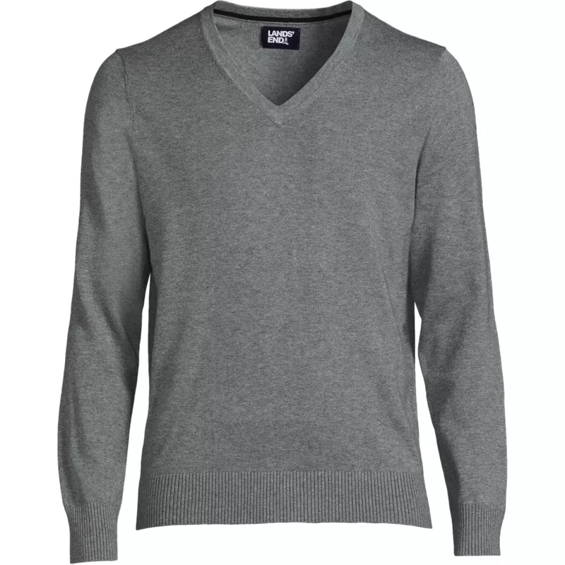 Unisex Cotton Modal V-neck Pullover Sweater, Front