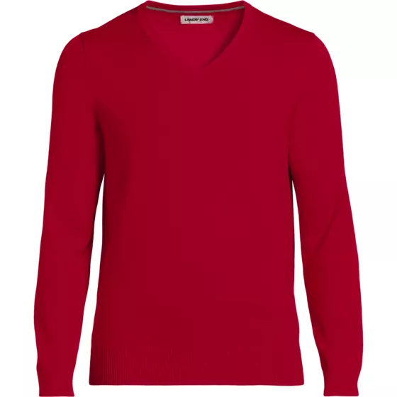 School Uniform Unisex Cotton Modal V-neck Pullover Sweater - primary
