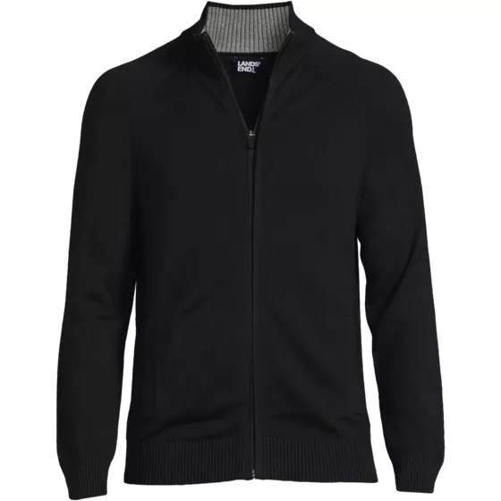 Unisex Cotton Modal Full Zip Sweater Jacket - primary