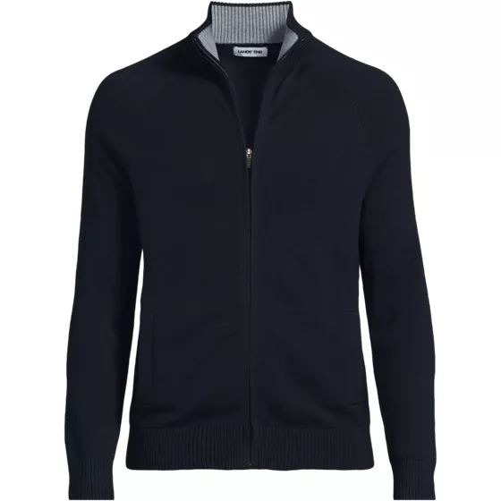 School Uniform Unisex Cotton Modal Full Zip Sweater Jacket - primary