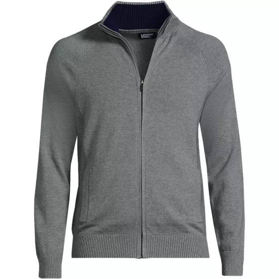 Unisex Cotton Modal Full Zip Sweater Jacket - primary