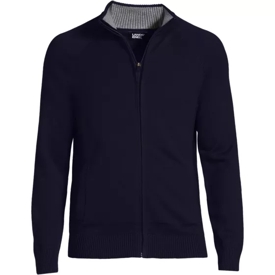 Unisex Cotton Modal Full Zip Sweater Jacket - primary