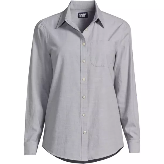 Women's Roll Sleeve Chambray Shirt - primary