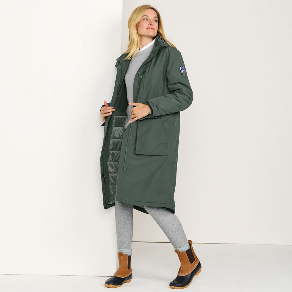 Women's squall insulated long stadium coat sales