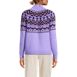 Women's Cozy Lofty Fair Isle Yoke Mock Neck Sweater, Back