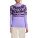 Women's Cozy Lofty Fair Isle Yoke Mock Neck Sweater, Front