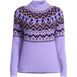 Women's Cozy Lofty Fair Isle Yoke Mock Neck Sweater, Front